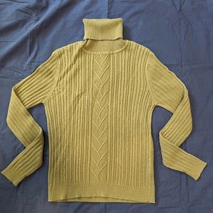 Olive Green Turtleneck Sweater